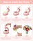 DIY Fabric Flower Craft Kit for Kids – Build Your Own Colorful Bouquet – Creative Arts & Crafts Toy for Girls Ages 4–8, Educational Birthday Gift (Pink) 5.51 x 7.09 x 5.12 inches